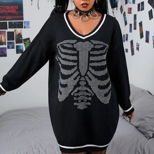 3XL Shein Skeleton Sweater Dress